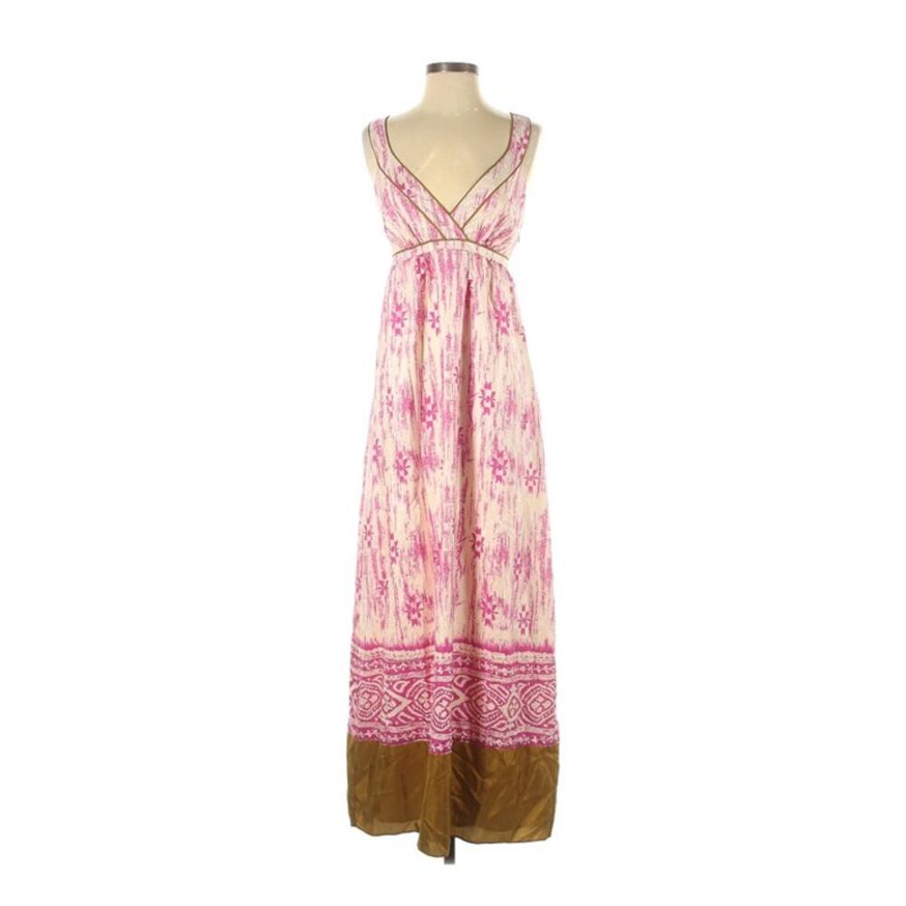 Ann Taylor Loft Aztec Print Multicolored Maxi Dress Size 0 - Picture 6 of 9